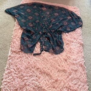 Floral Patterned Kimono Top